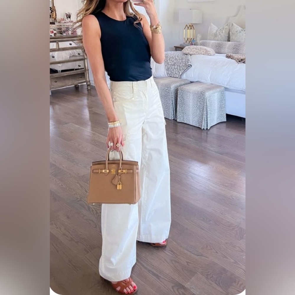 Lauren Ralph Lauren White Pants size 16 lined wide leg